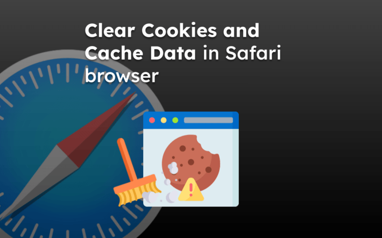 Clear Cookies and Cache Data in Safari browser