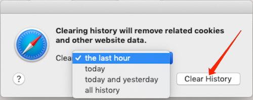 Clear History from Safari browser