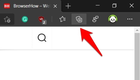 Collections icon in Microsoft Edge