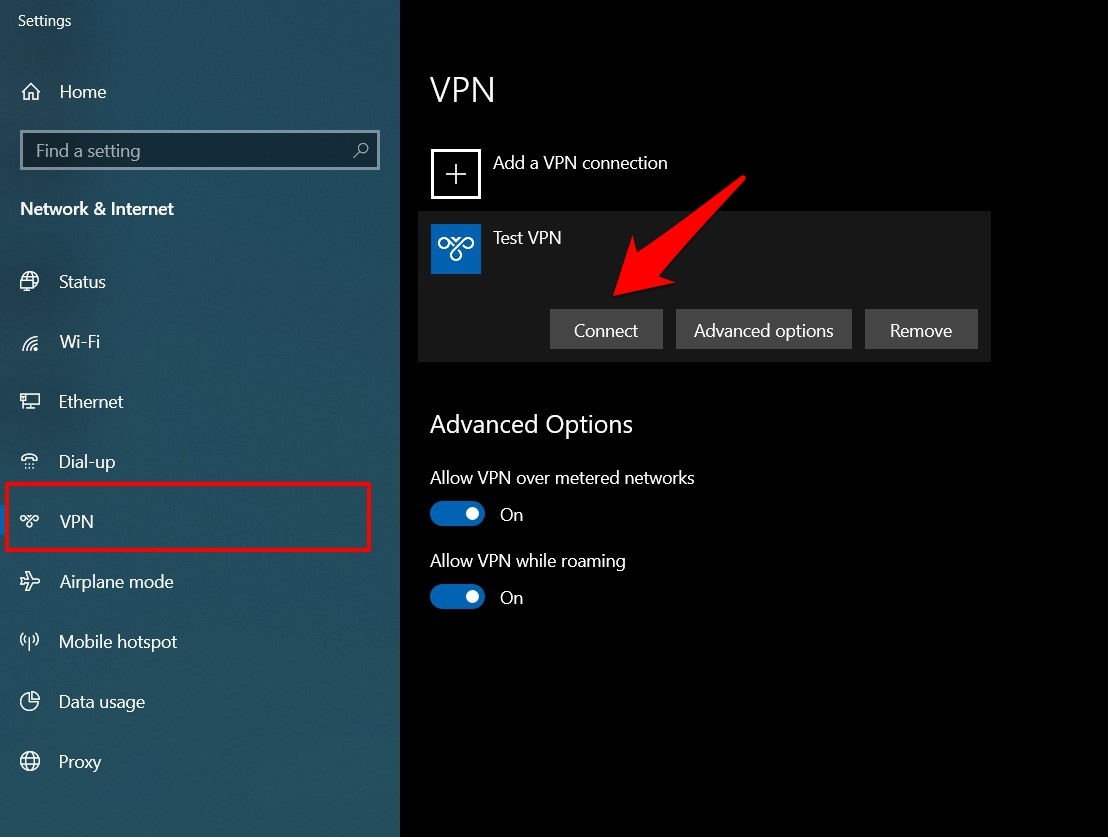 Connect VPN on Computer