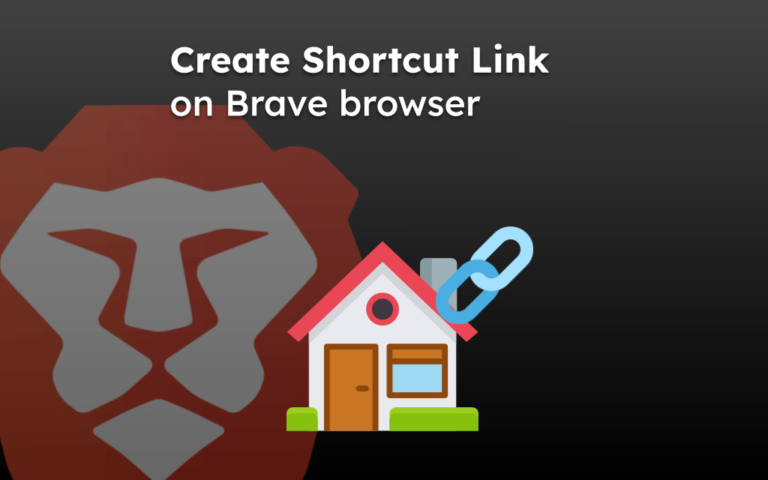 Create Shortcut Link on Brave browser