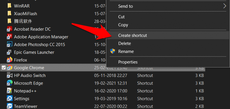How to Add browser Shortcut to Desktop on Windows PC