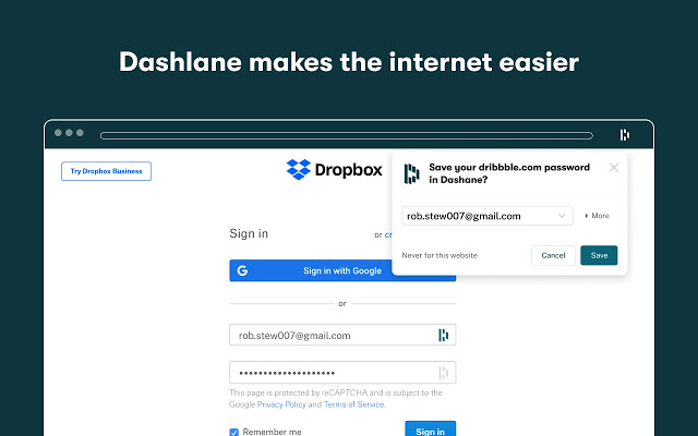 Dashlane Password Manager Browser Extension