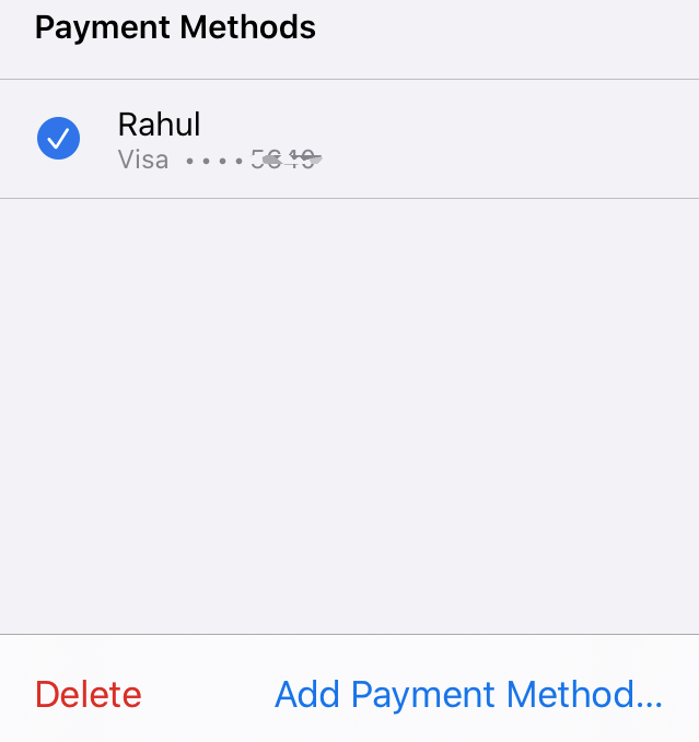 Delete Saved Payment Methods in Chrome iPhone