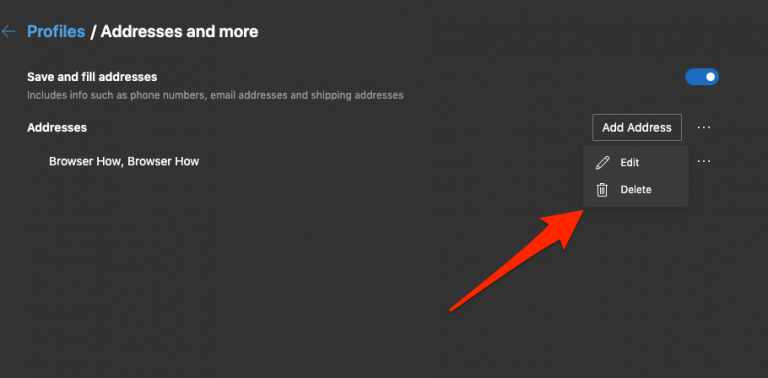Save Address Windows Message How to Add, Edit, and Manage Saved Addresses in Edge on the PC