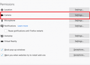How to Manage Camera and Microphone Permissions in Firefox app