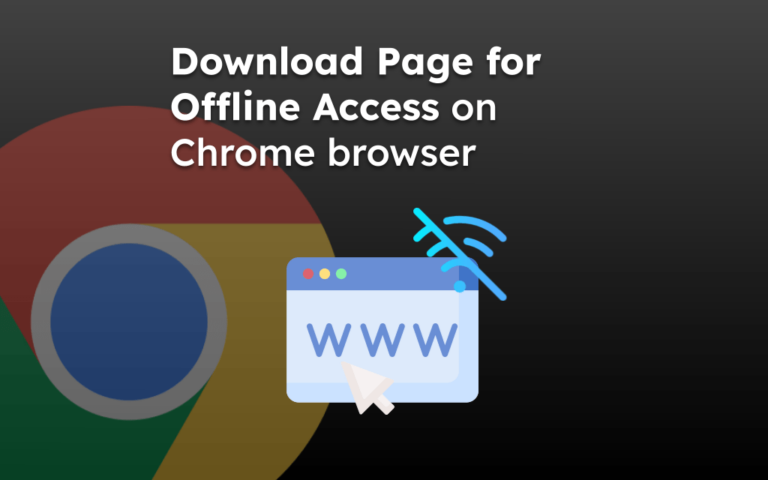 Download Page for Offline Access on Chrome browser