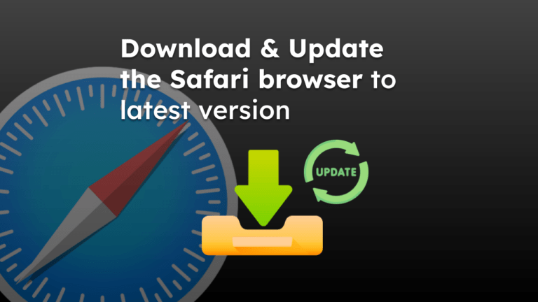 Download & Update the Safari browser to latest version