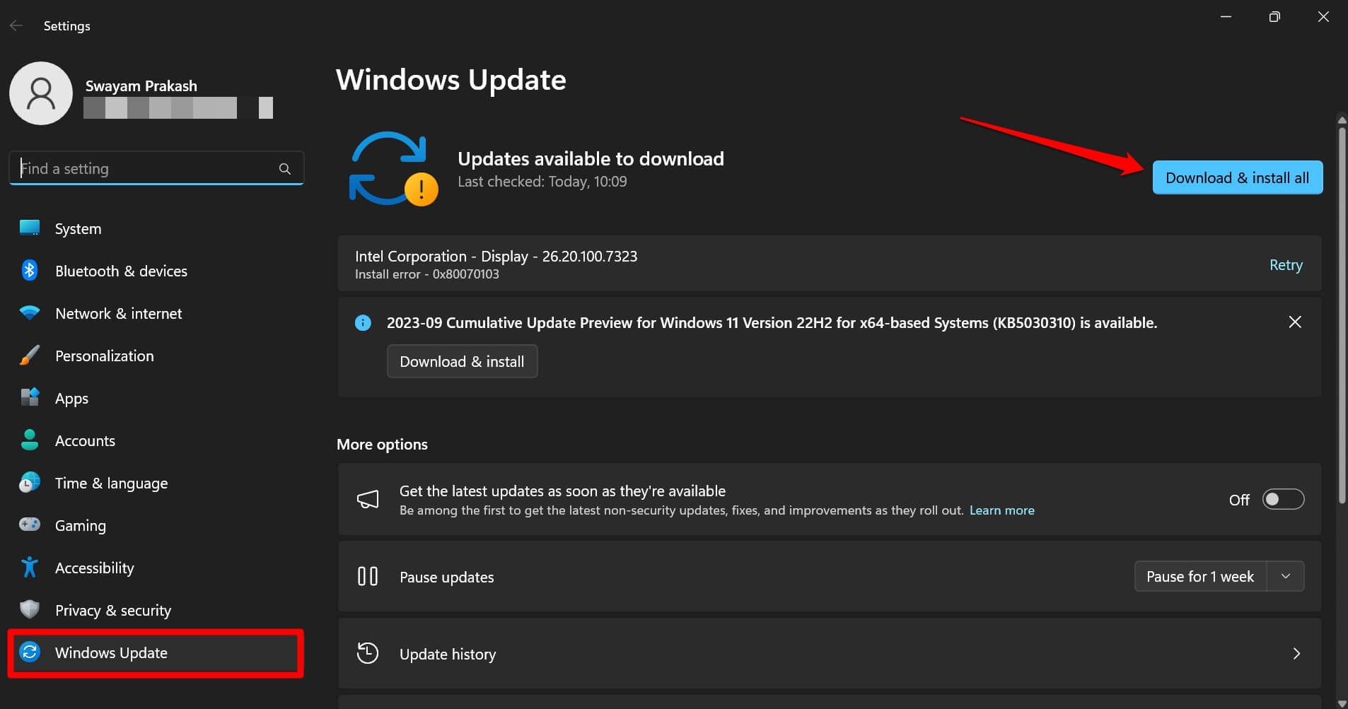 Download and Install Windows Update