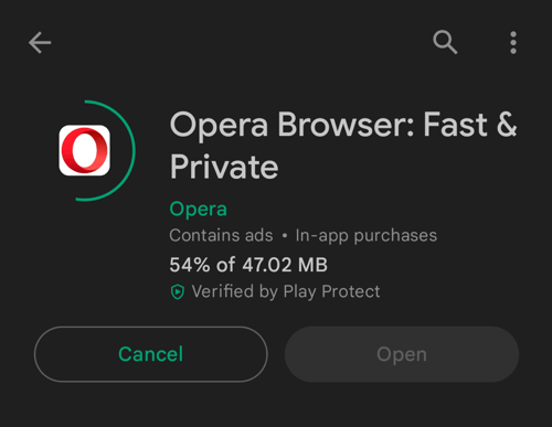 Download and Update Opera on Android Play Store