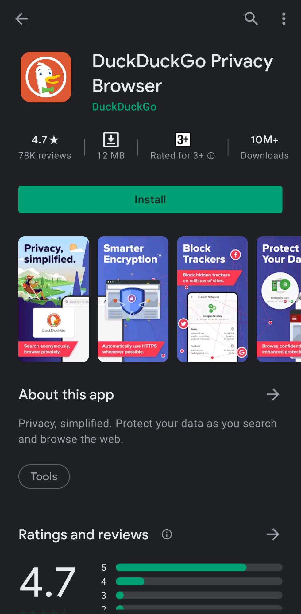 DuckDuckGo Privacy Browser for Android