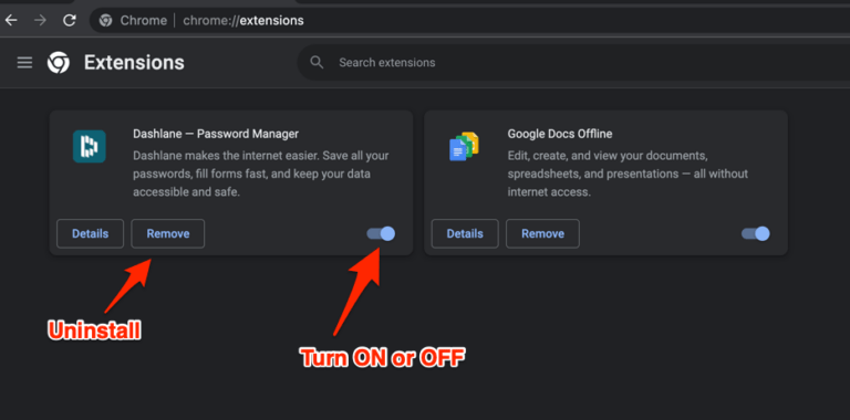 How to Enable or Disable Extensions in the Chrome browser