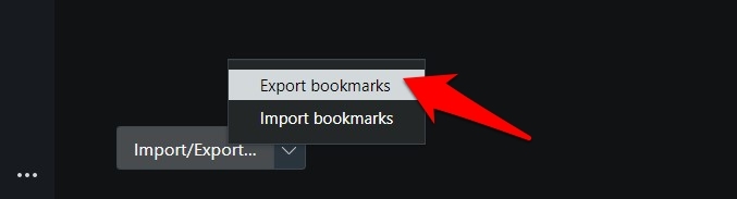 Export Bookmarks from Opera browser
