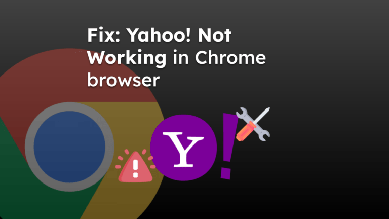 Fix Yahoo Not Working in Chrome browser
