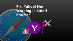 Fix Yahoo Not Working in Safari browser