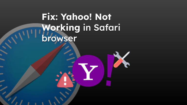 Fix Yahoo Not Working in Safari browser