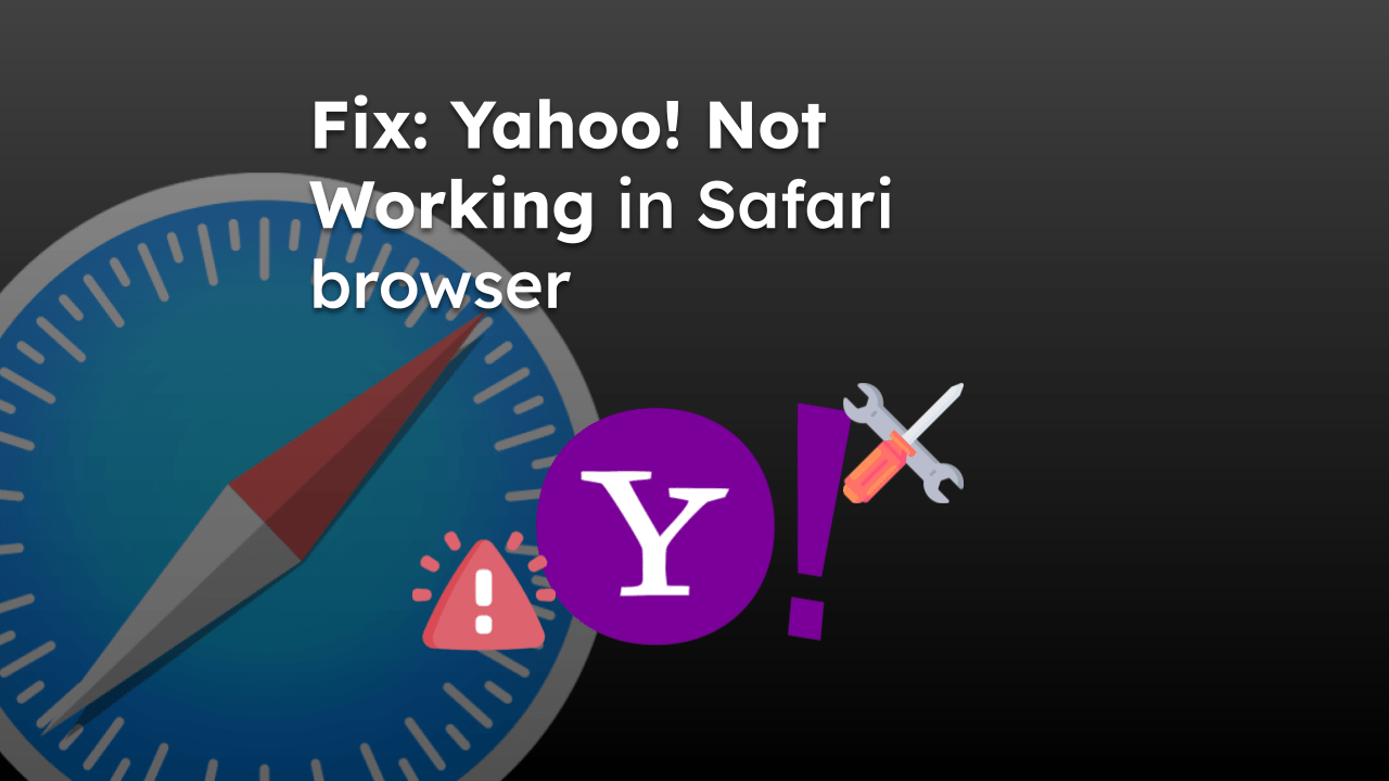 Fix Yahoo Not Working in Safari browser