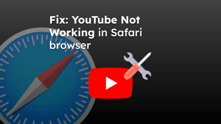 Fix YouTube Not Working in Safari browser