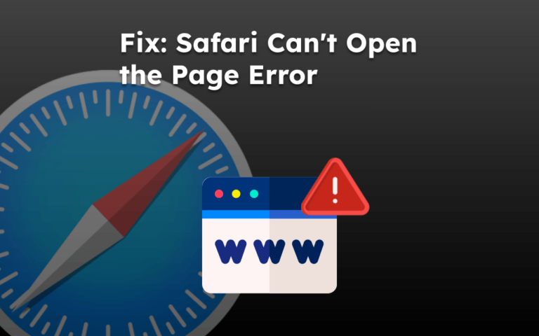 Fix: Safari Can't Open the Page Error