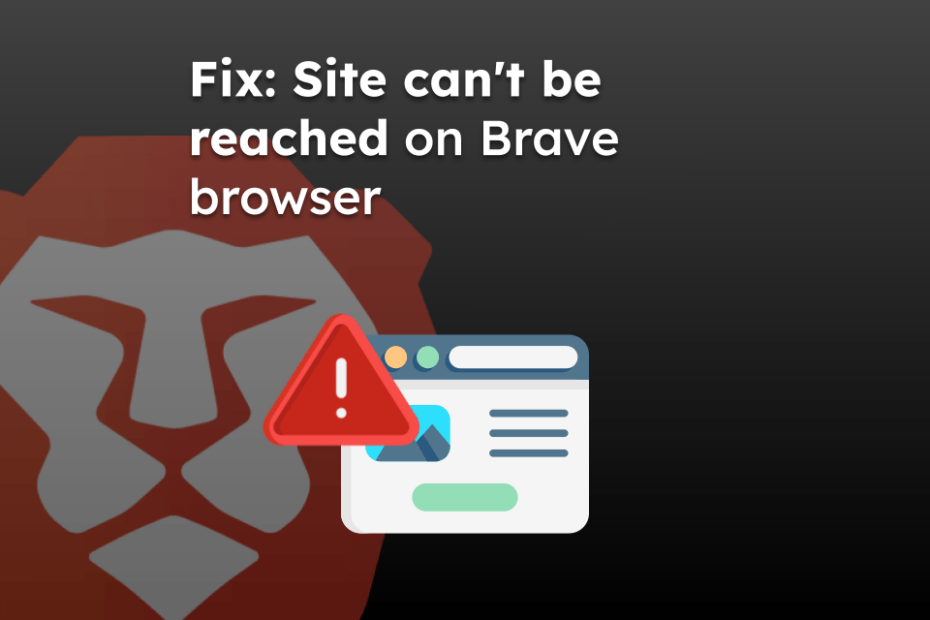 Fix: Site can't be reached on Brave browser