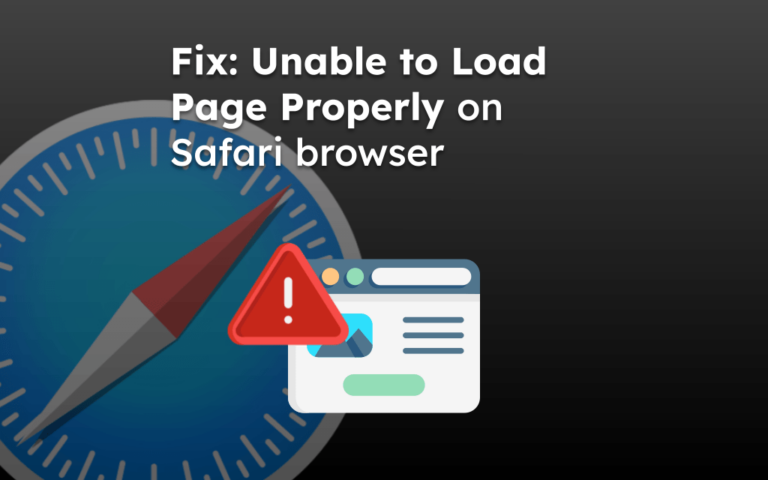 Fix: Unable to Load Page Properly on Safari browser