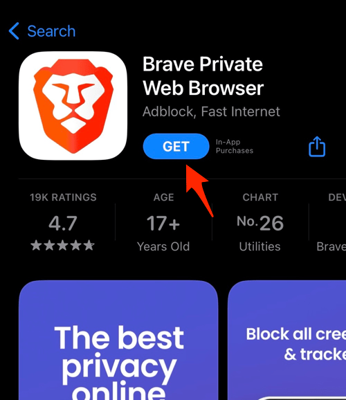 Get Brave Private Web Browser Download in App Store on iPhone