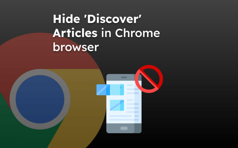 Hide 'Discover' Articles in Chrome browser