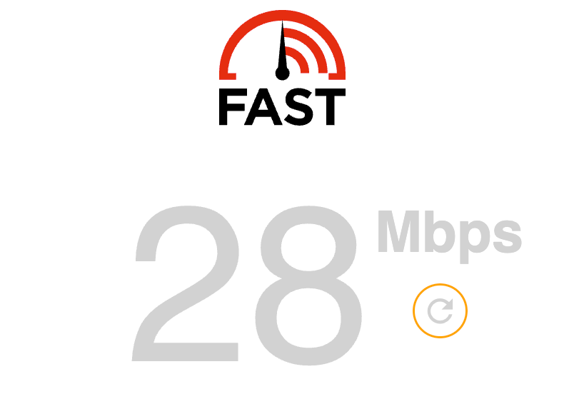 Internet Speed Test on Fast.com