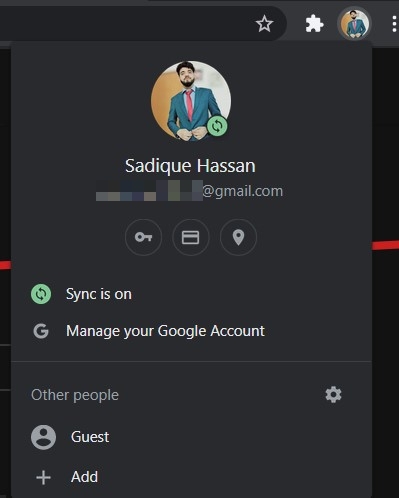 Manage Profile Settings in Chrome Computer