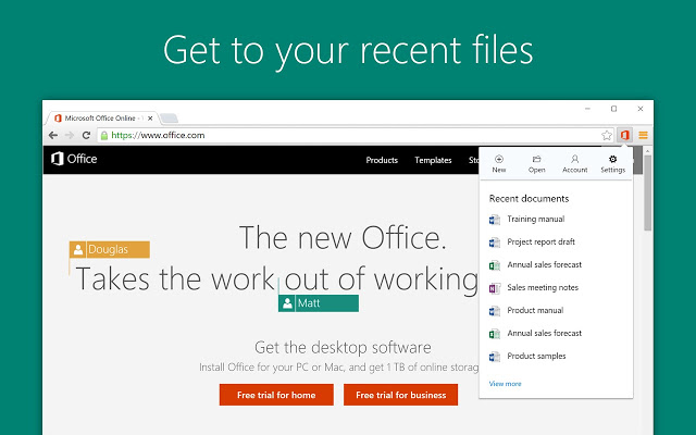 Microsoft Office Online Browser Extension