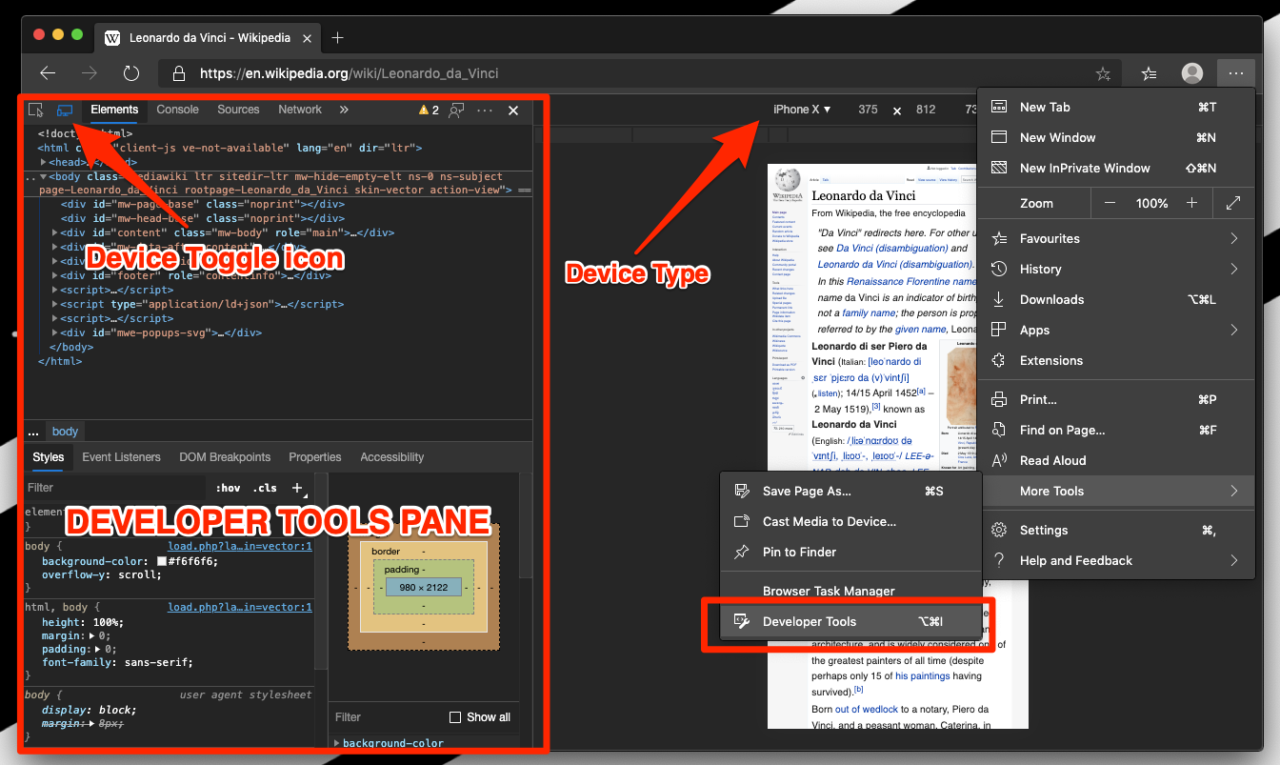 How to Enable Mobile or Tablet Site Layout in Edge browser on a PC