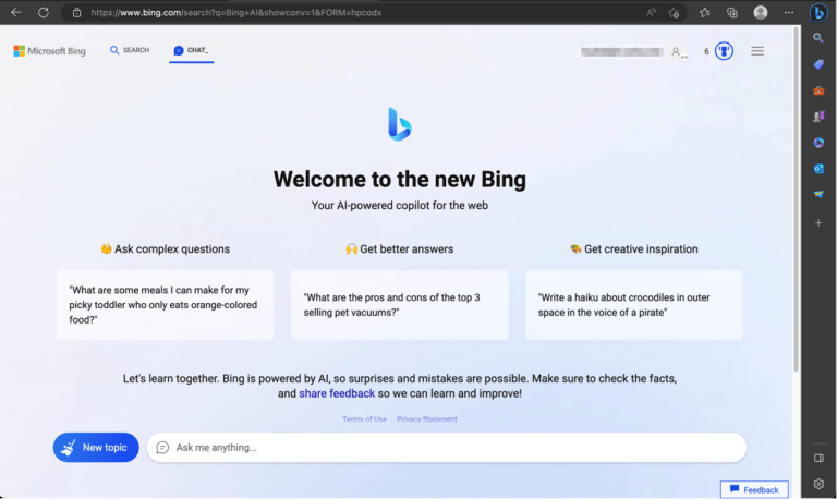 How to Enable and Use Bing Co-pilot in the Edge browser