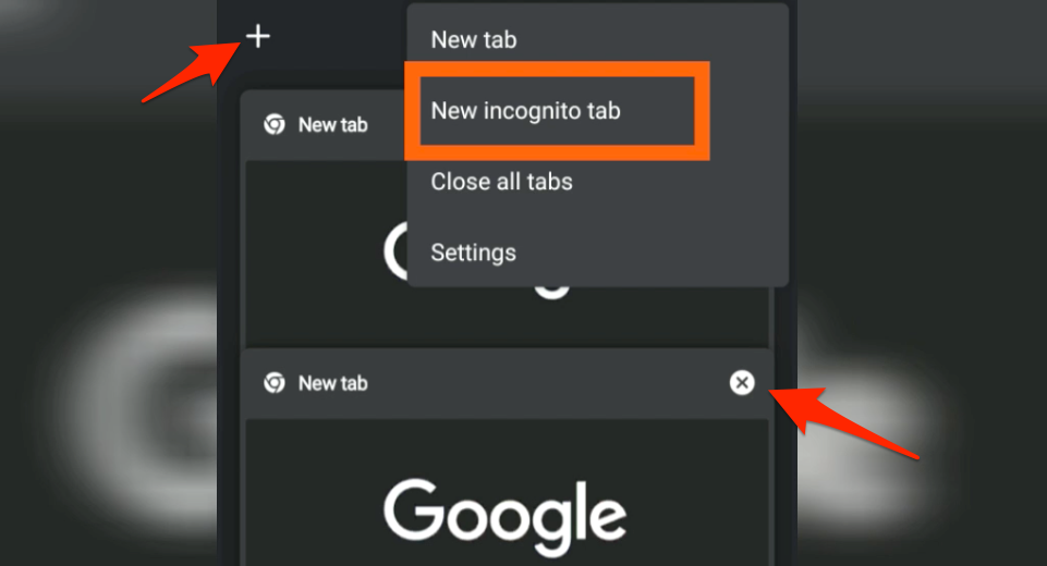 How to Open the Incognito Tab and New Tabs in Chrome Android?