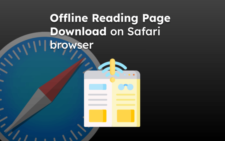 Offline Reading Page Download on Safari browser