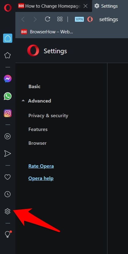 How to Set Page to Zoom level in Opera browser on a Computer