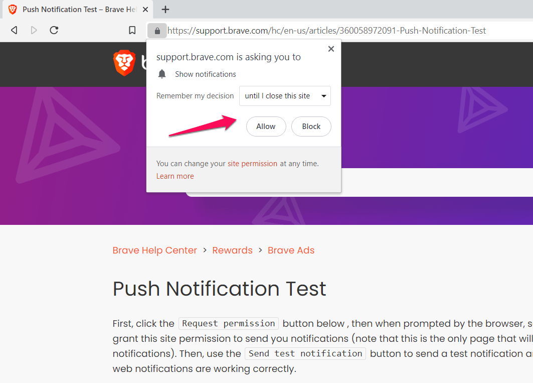 brave-website-notificatiom
