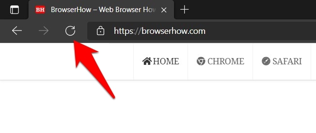 Reload and Refresh button in Edge browser