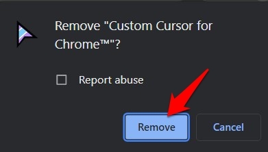 Remove Custom Cursor for Chrome Extensions