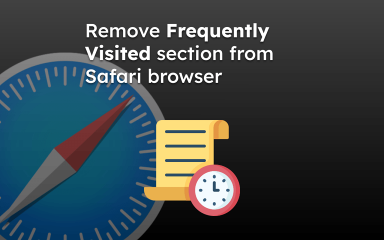 Remove Frequently Visited section from Safari browser