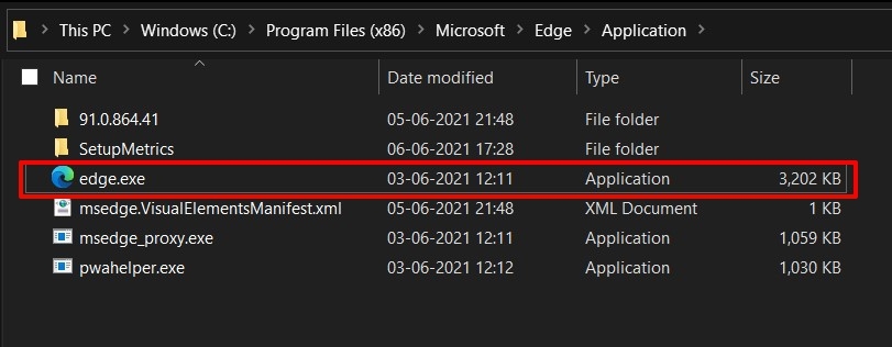 Rename Microsoft Edge Executable file in Windows OS