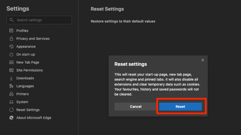Edge Rest Pc How to Clear Data and Reset the Microsoft Edge on your PC