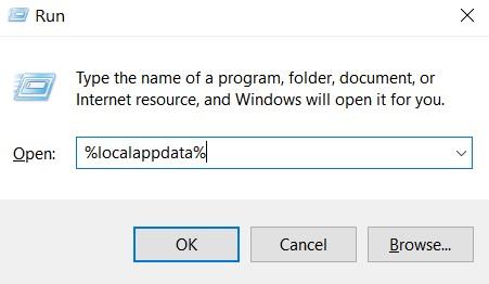 Run LocalAppData in Windows