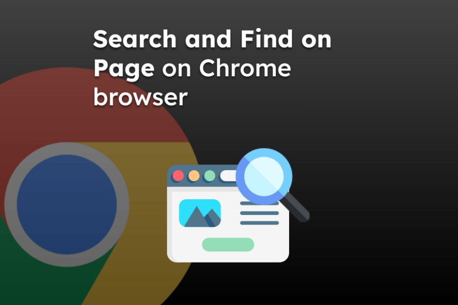 Search and Find on Page on Chrome browser