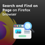 Search and Find on Page on Firefox browser