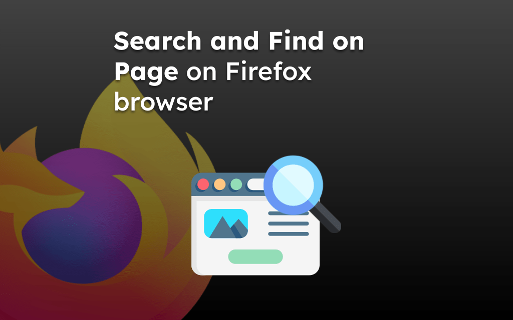 Search and Find on Page on Firefox browser