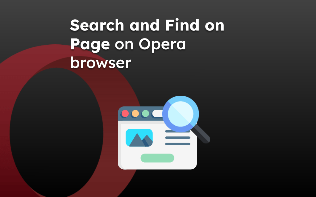 Search and Find on Page on Opera browser