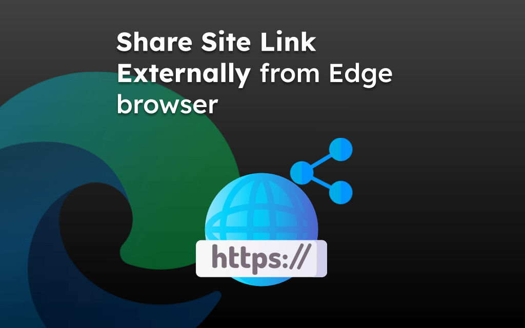Share Site Link Externally from Edge browser