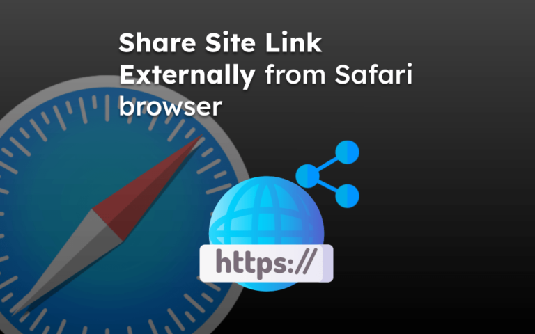 Share Site Link Externally from Safari browser