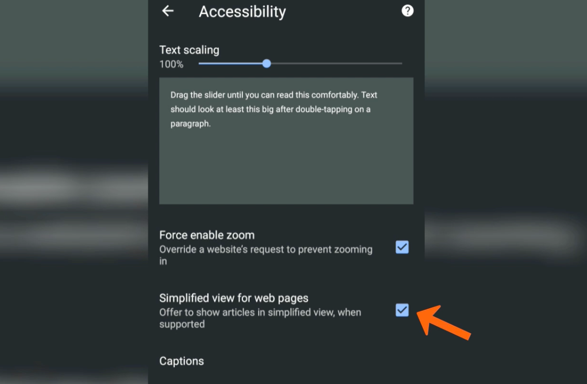 How To Enable Reader Simplified View Mode In Chrome Android