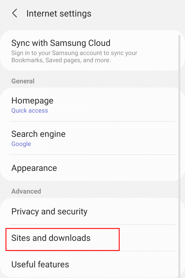 How to Enable or Disable JavaScript in the Samsung Internet browser